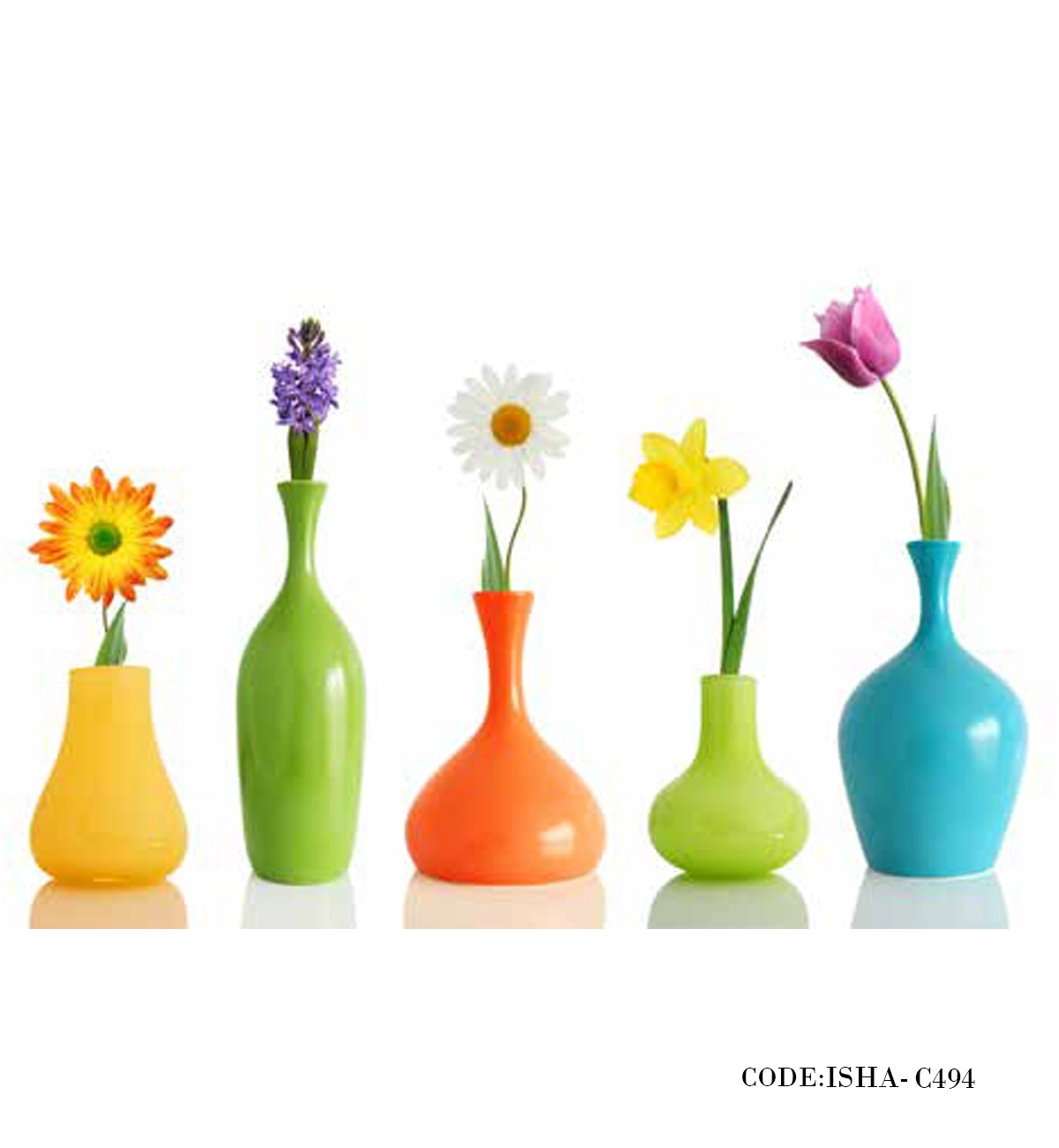 پوستر پارچه ای گل طرح گلدان رنگی