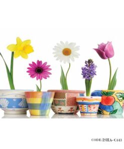 پوستر پارچه ای گل دیواری طرح گلدان