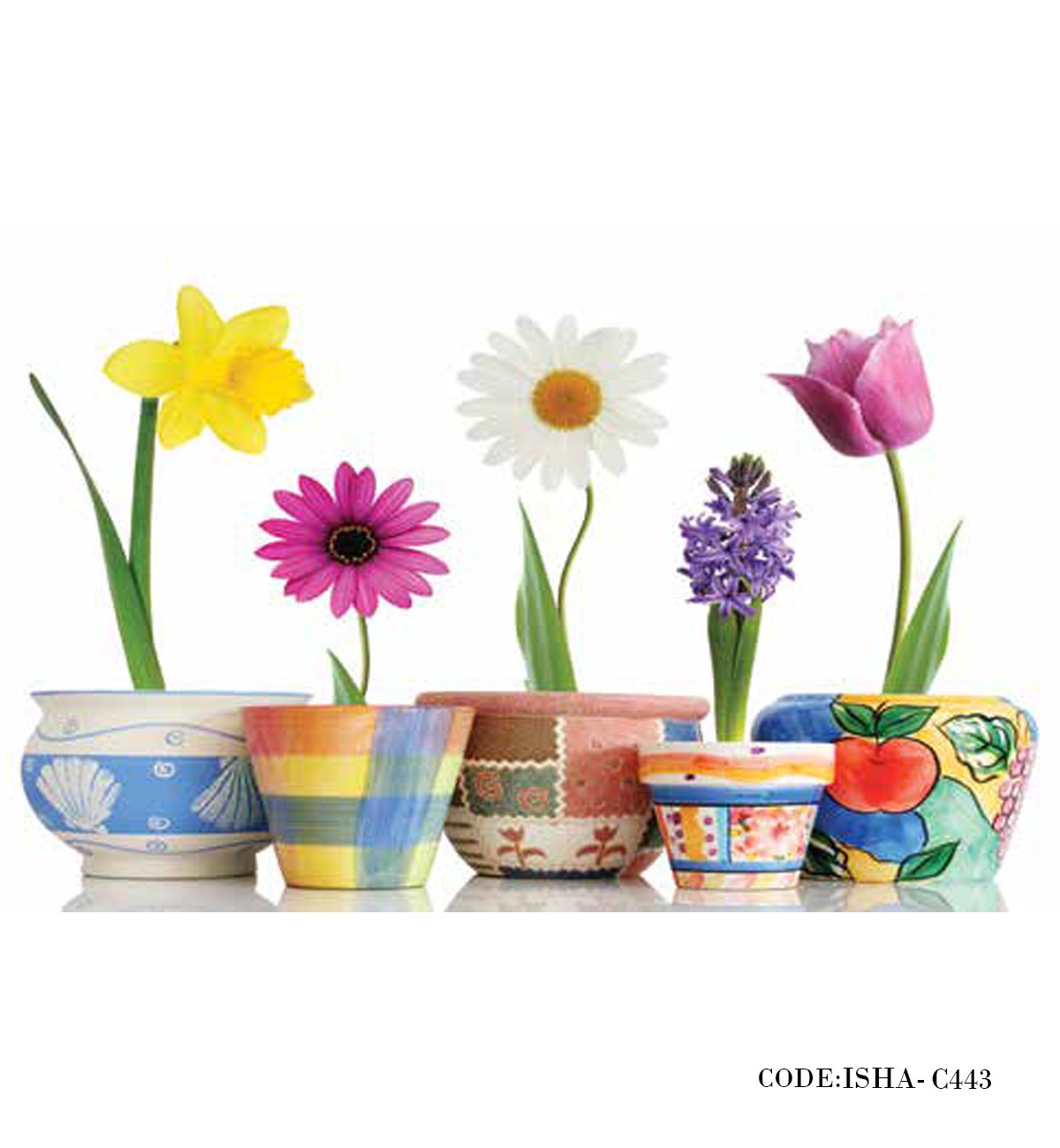 پوستر پارچه ای گل دیواری طرح گلدان