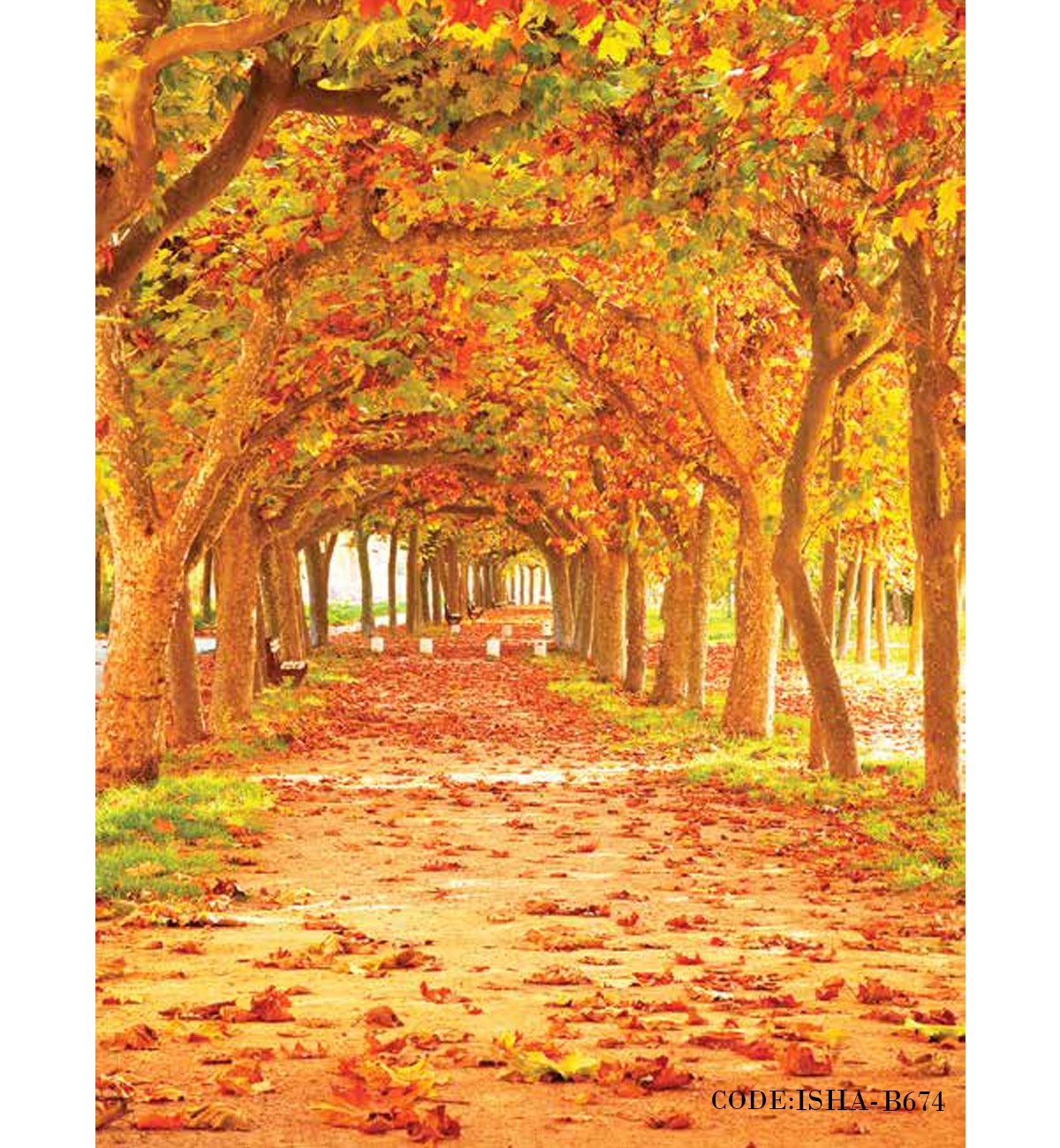 پوستر پارچه ای طبیعت طرح برگ ریزان