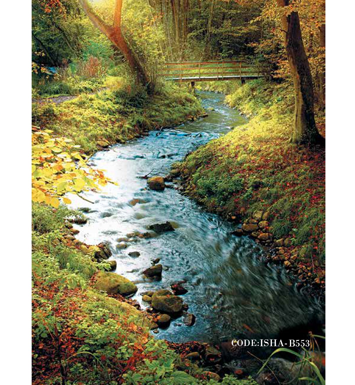 پوستر منظره دیواری پارچه ای طرح جویبار