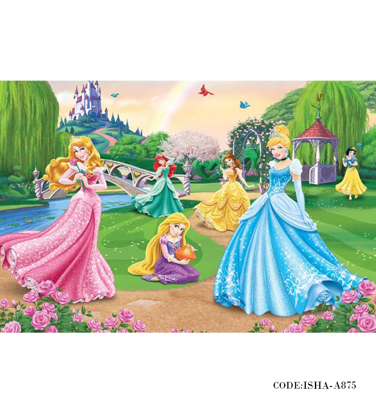 پوستر پارچه ای دخترانه دیواری مدل سیندرلا