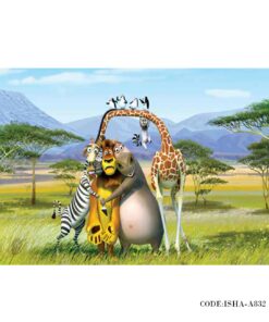 پوستر پارچه ای کودک مدل حیوانات