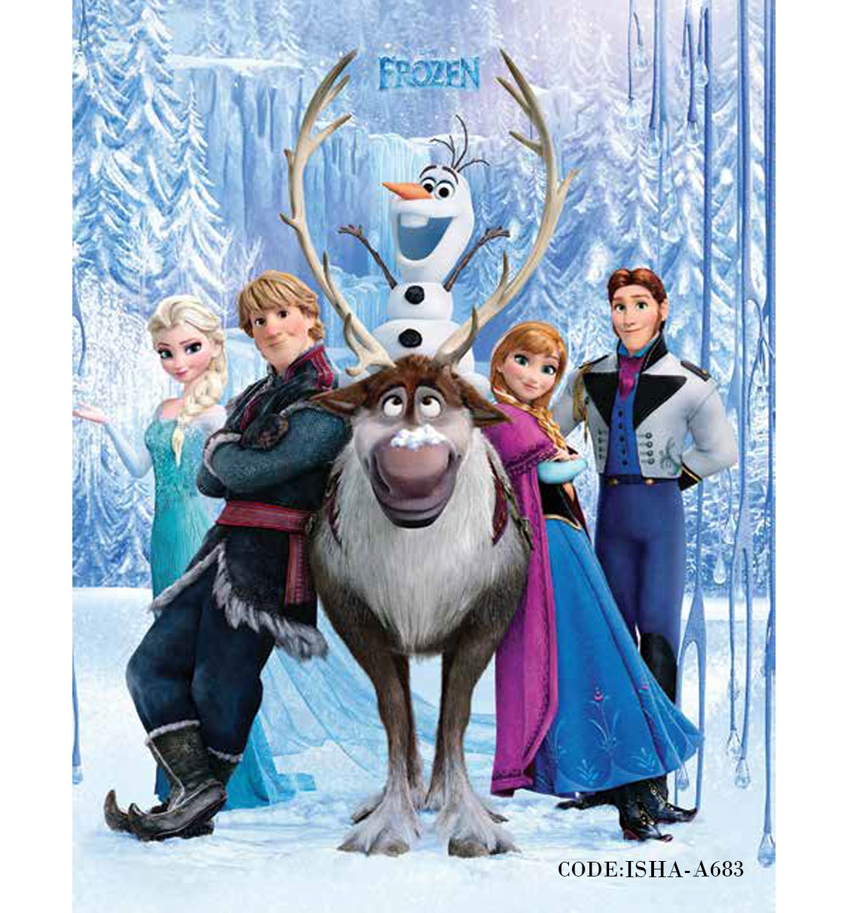 پوستر پارچه ای دیواری دخترانه مدل فروزن