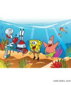 پوستر پارچه ای کودکانه مدل باب اسفنجی
