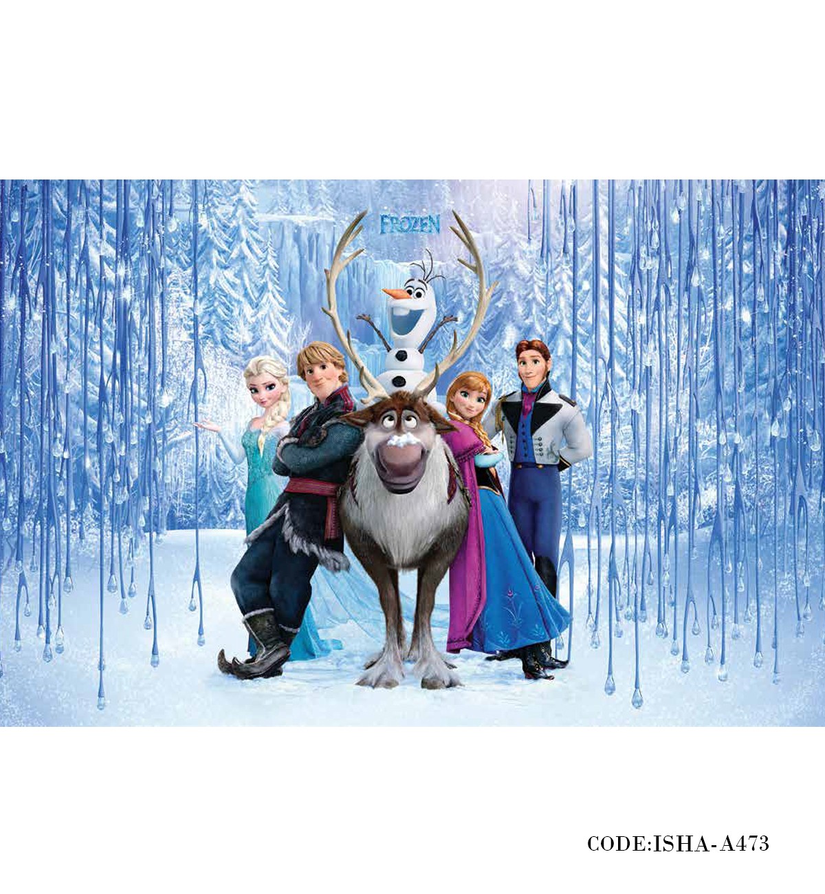 پوستر پارچه ای دخترانه اتاق کودک مدل FROZEN