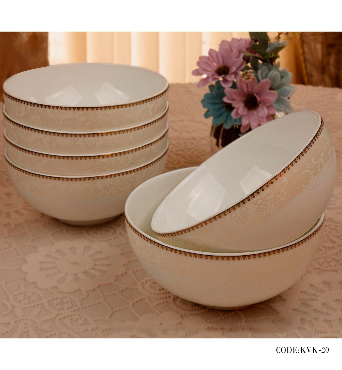 سرویس چینی غذاخوری 142پارچه 18 نفره مدل بلوط