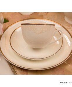 سرویس غذاخوری چینی 157پارچه 24 نفره مدل کاج