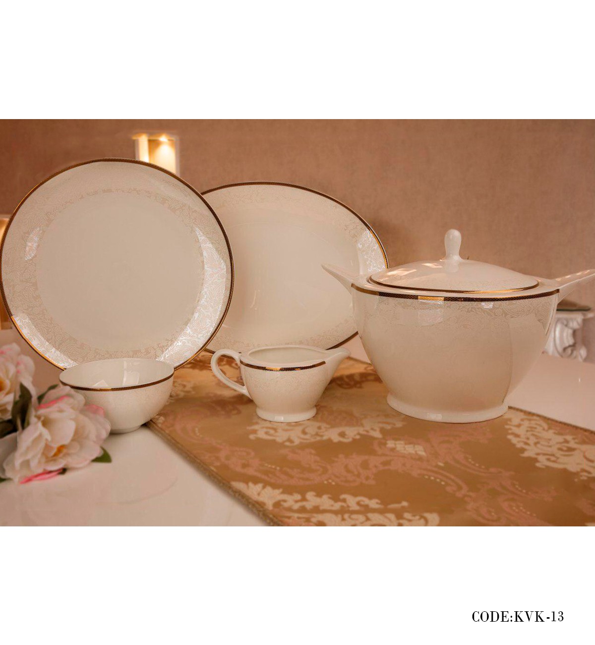 سرویس چینی غذاخوری 157پارچه 24 نفره مدل سرو