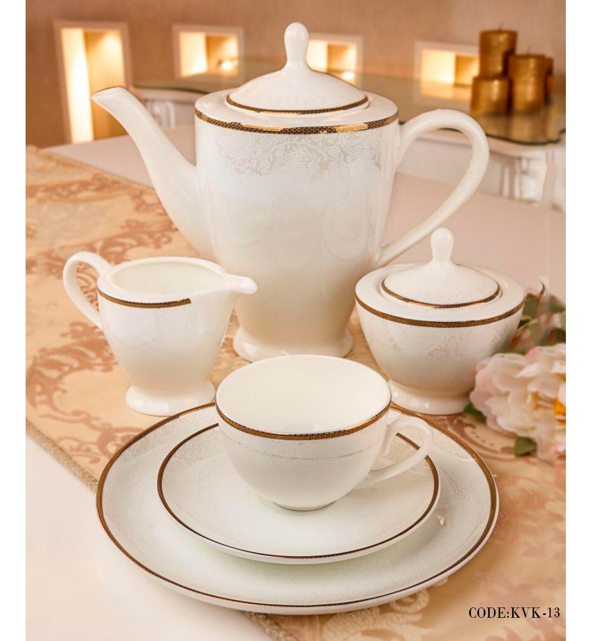 سرویس چینی غذاخوری 157پارچه 24 نفره مدل سرو