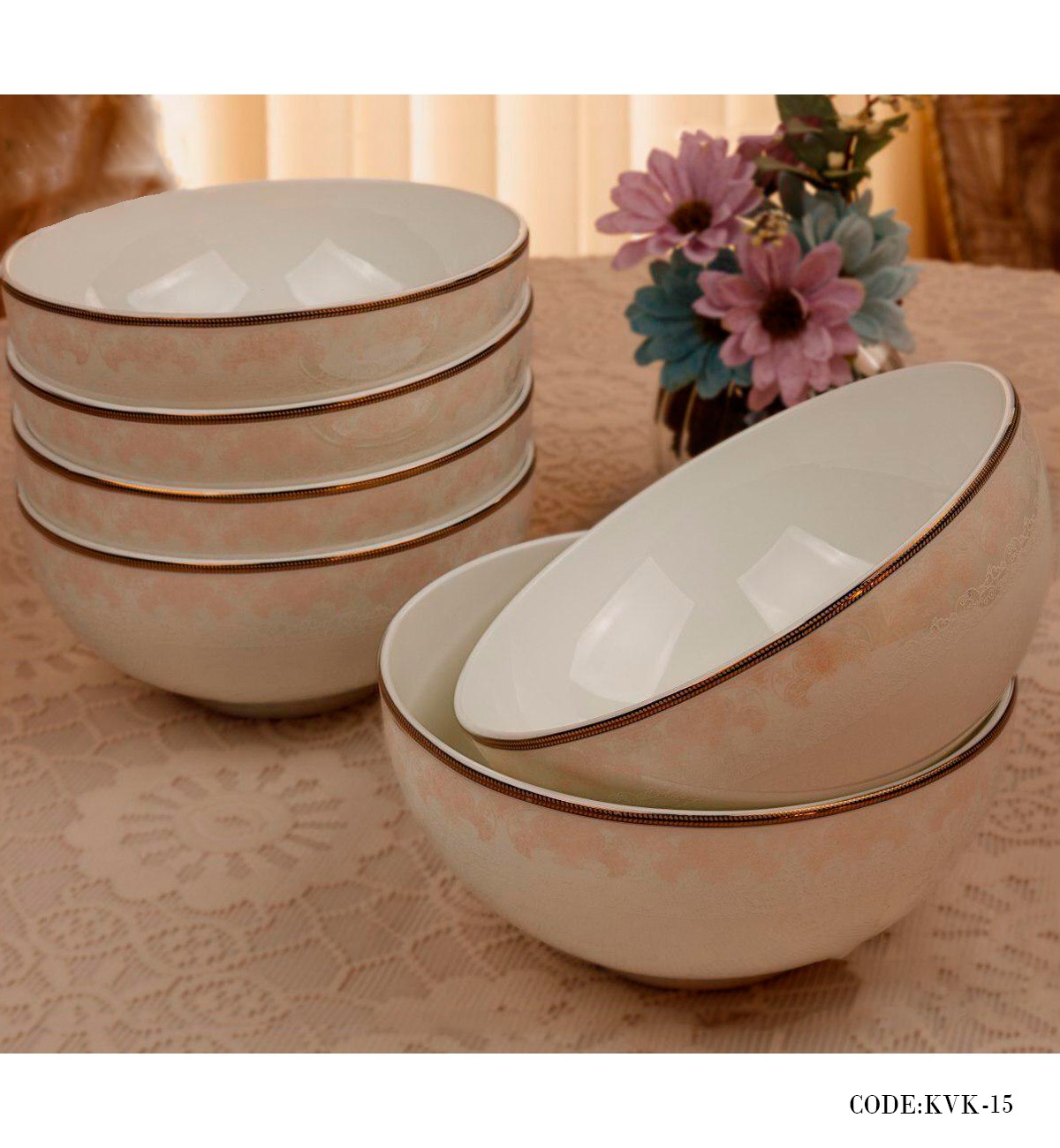 سرویس چینی غذاخوری 24 نفره 157 پارچه مدل بید