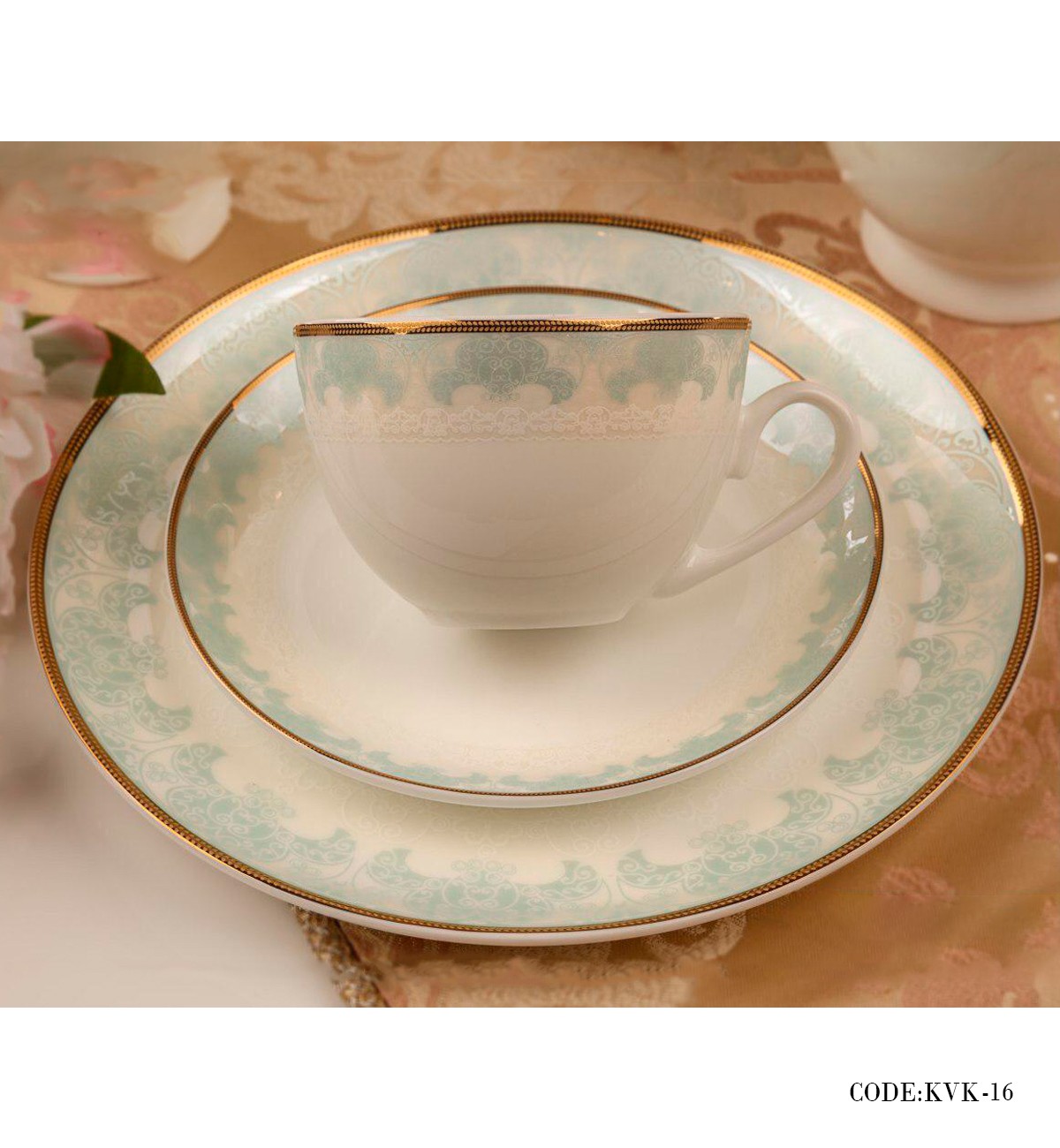 سرویس غذاخوری چینی 24 نفره 157 پارچه مدل نخل