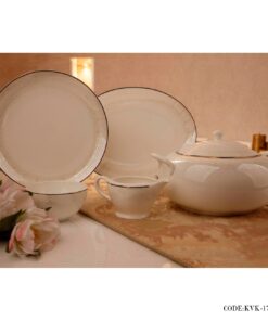 سرویس غذاخوری چینی 157 پارچه 24 نفره مدل نارون