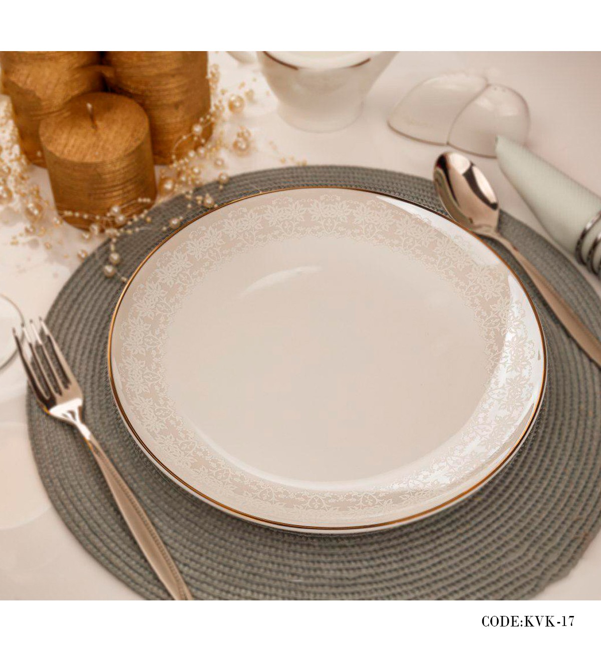 سرویس غذاخوری چینی 157 پارچه 24 نفره مدل نارون