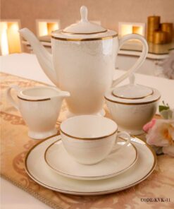 سرویس غذاخوری چینی 18 نفره مدل کاج