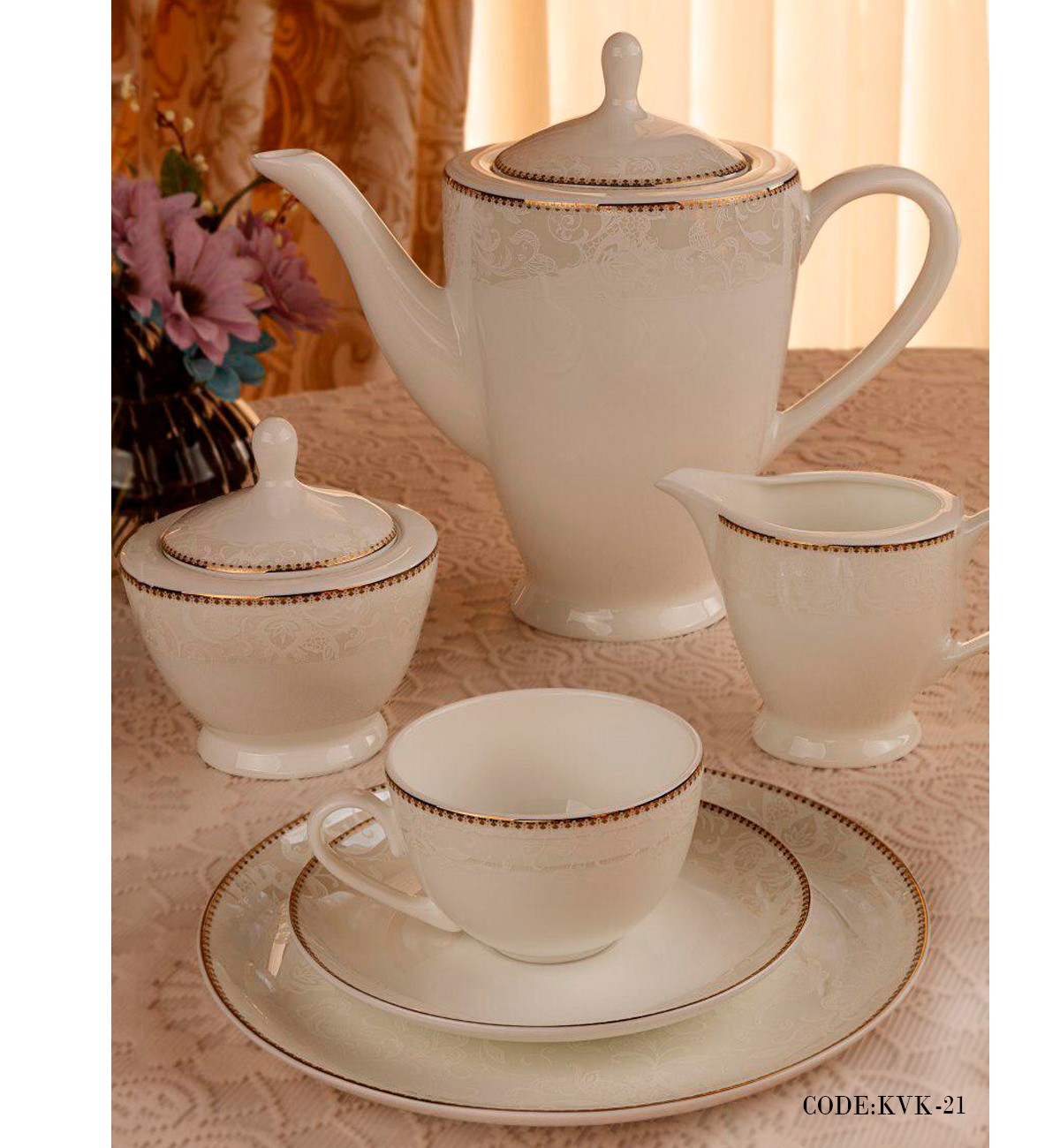 سرویس چینی غذاخوری 18 نفره مدل سپیدار