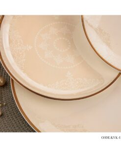 سرویس چینی غذاخوری 18 پارچه شش نفره مدل کاج