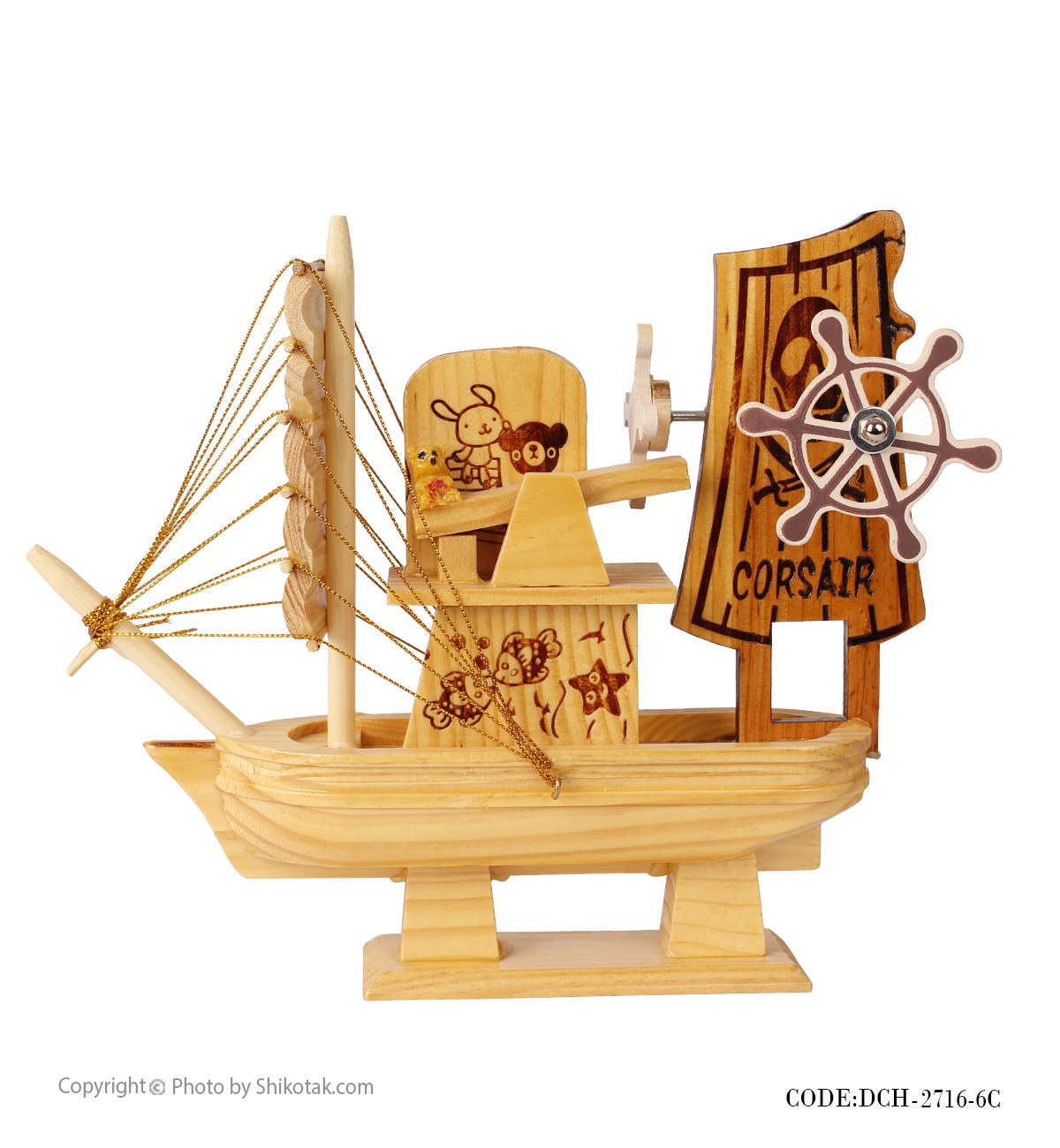 کشتی دکوری چوبی موزیکال سری 6C