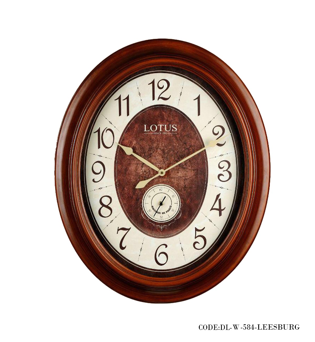 ساعت دیواری چوبی مدل LEESBURG