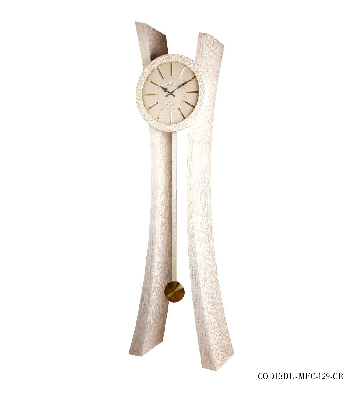 ساعت مبله چوبی مدل MFC رنگ کرم