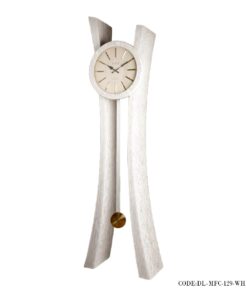 ساعت ایستاده چوبی مدل MFC رنگ سفید
