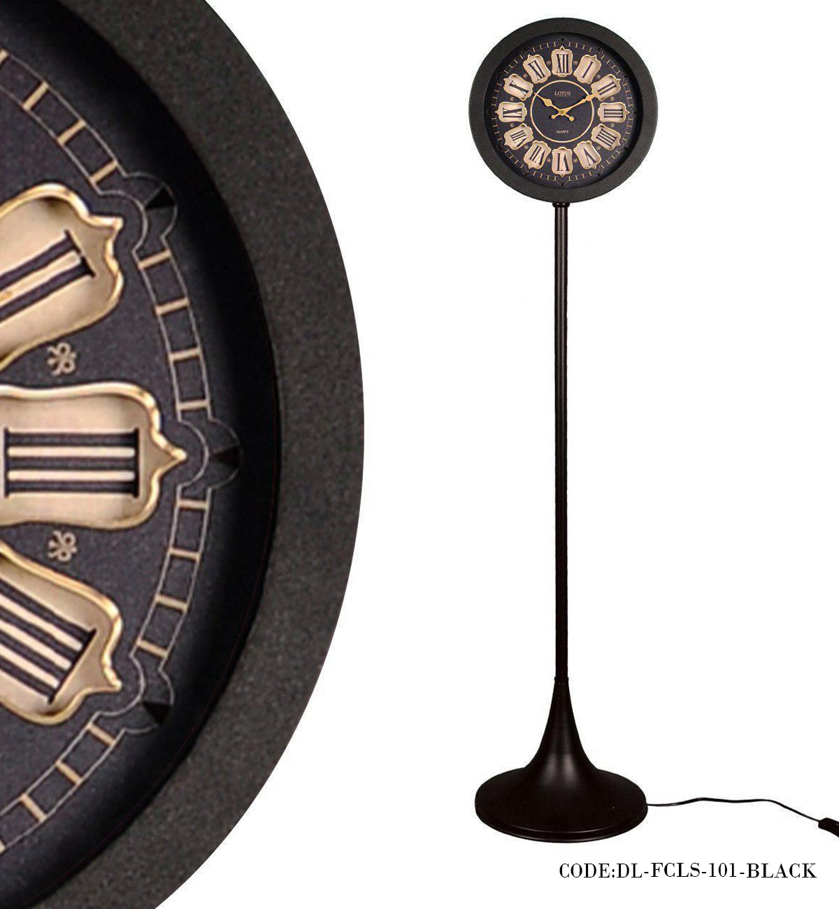 ساعت کنار سالنی آباژوری مدل FCLS مشکی