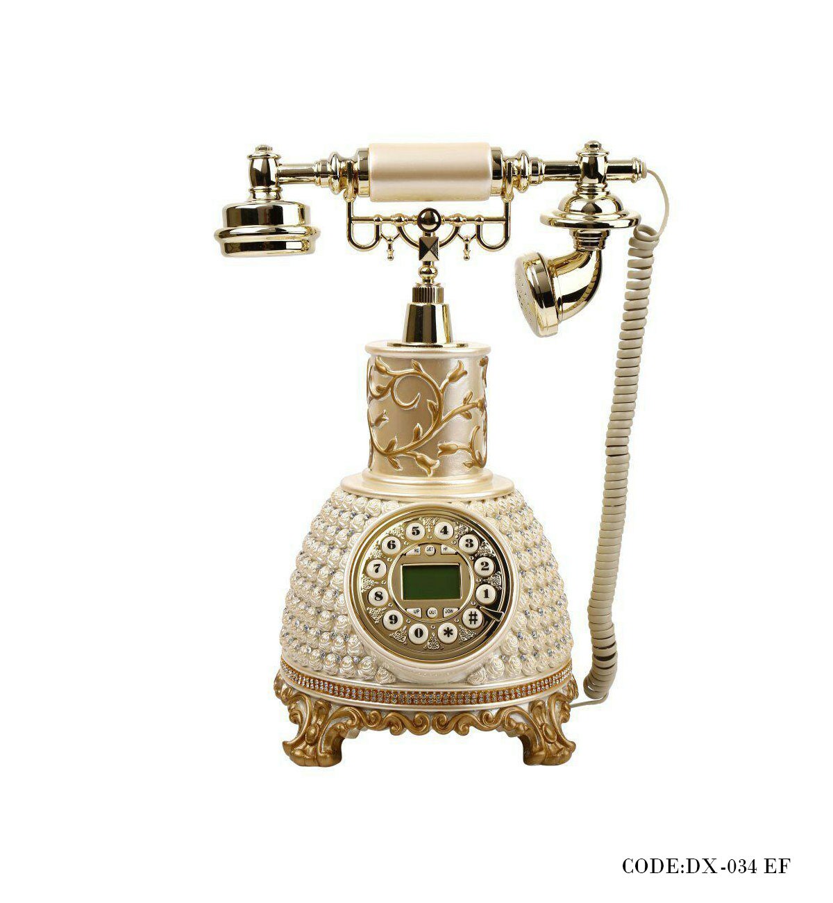 تلفن رومیزی مرواریدی بلند مدل 034EF