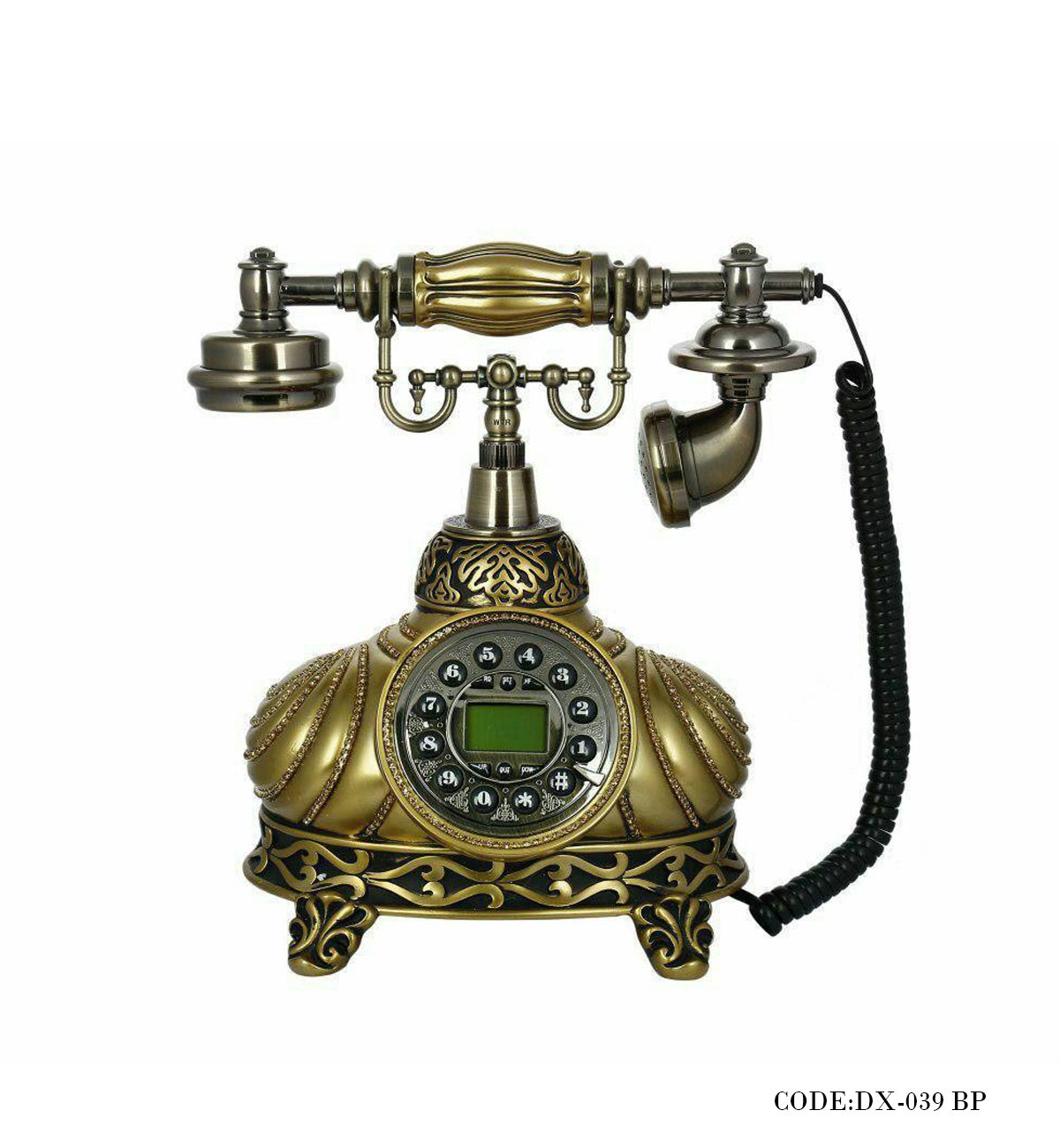 تلفن کلاسیک برنزی راه راه مدل 039BP