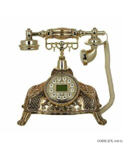 تلفن رومیزی کلاسیک دکمه ای گلد مدل 040G