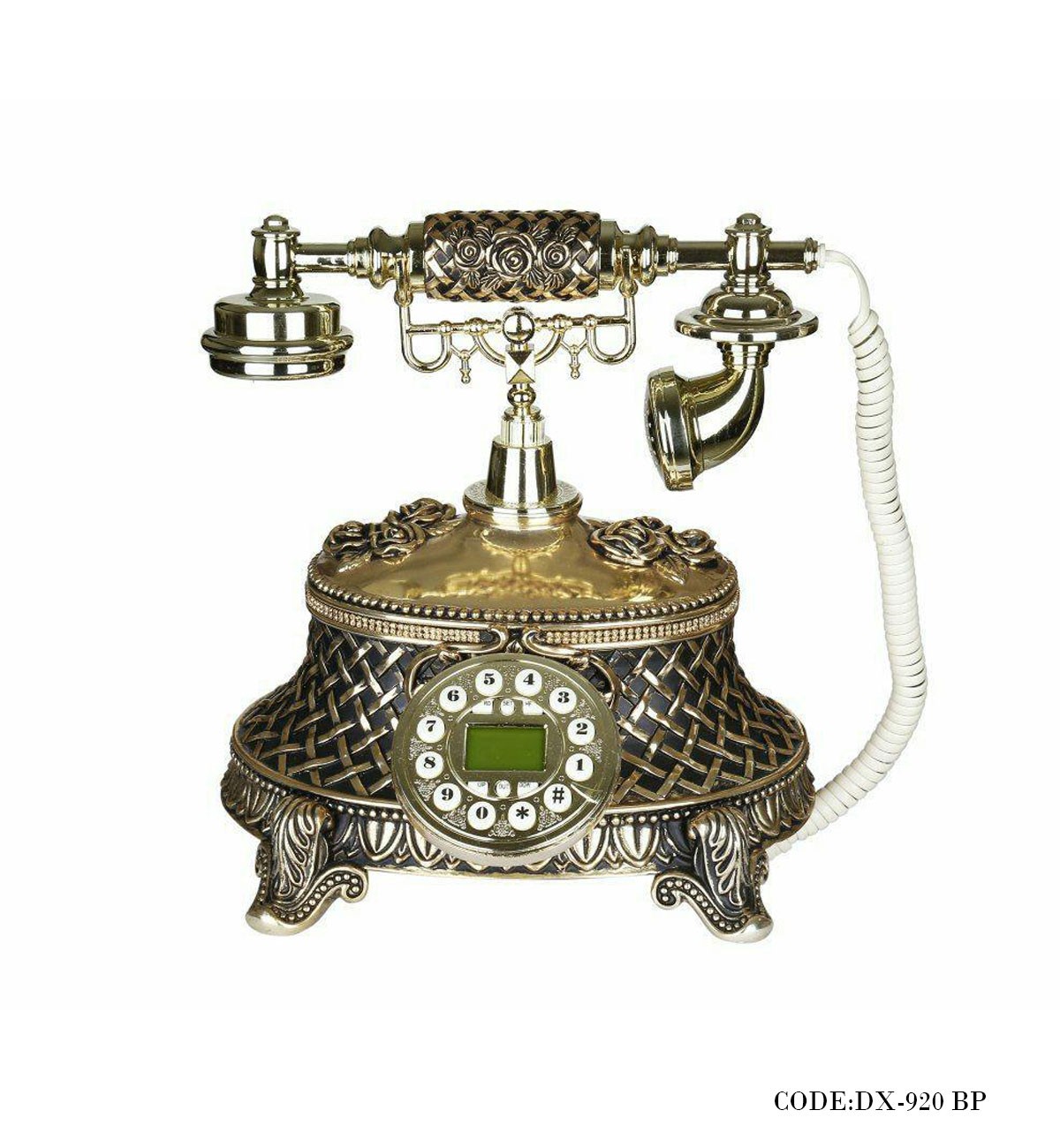 تلفن رومیزی کلاسیک برنز مدل 920BP