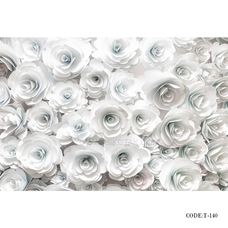 پوستر پارچه ای دیواری 3D طرح رز سفید
