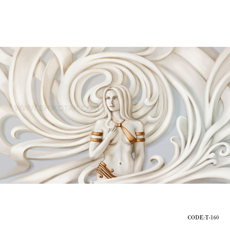 پوستر پارچه ای سه بعدی دیواری طرح دختر