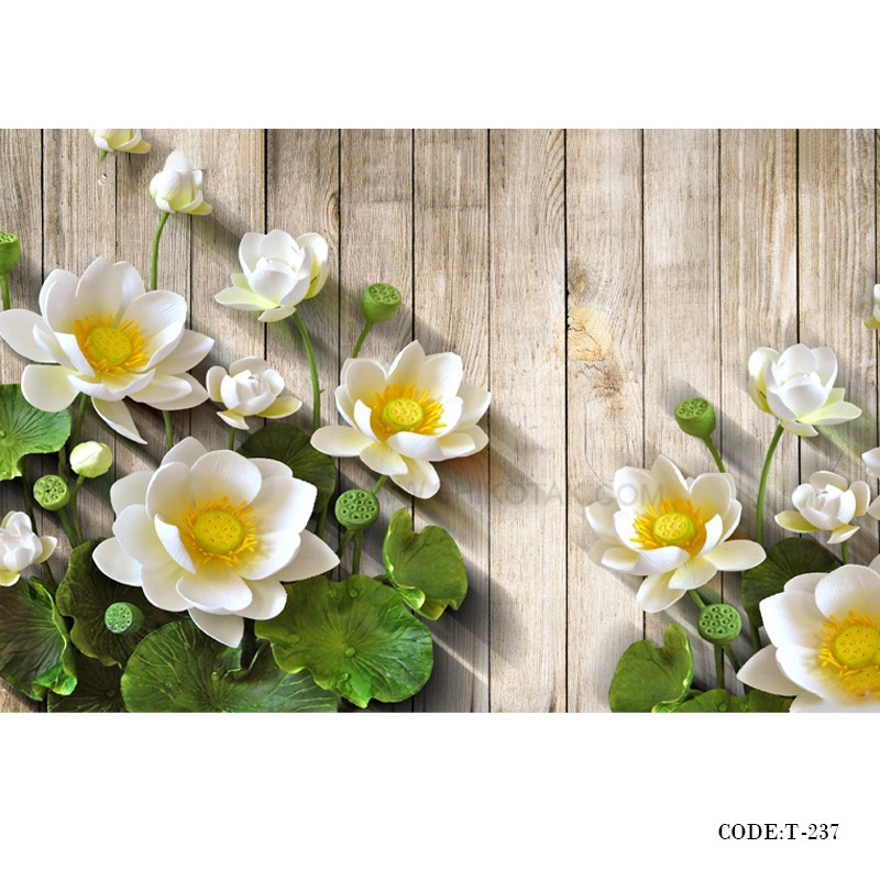 پوستر سه بعدی دیواری پارچه ای طرح نرگس