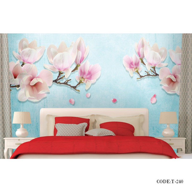 پوستر دیواری 3D پارچه ای طرح شکوفه بهاری