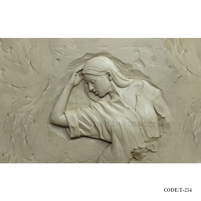 پوستر پارچه ای دیواری سه بعدی طرح دختر