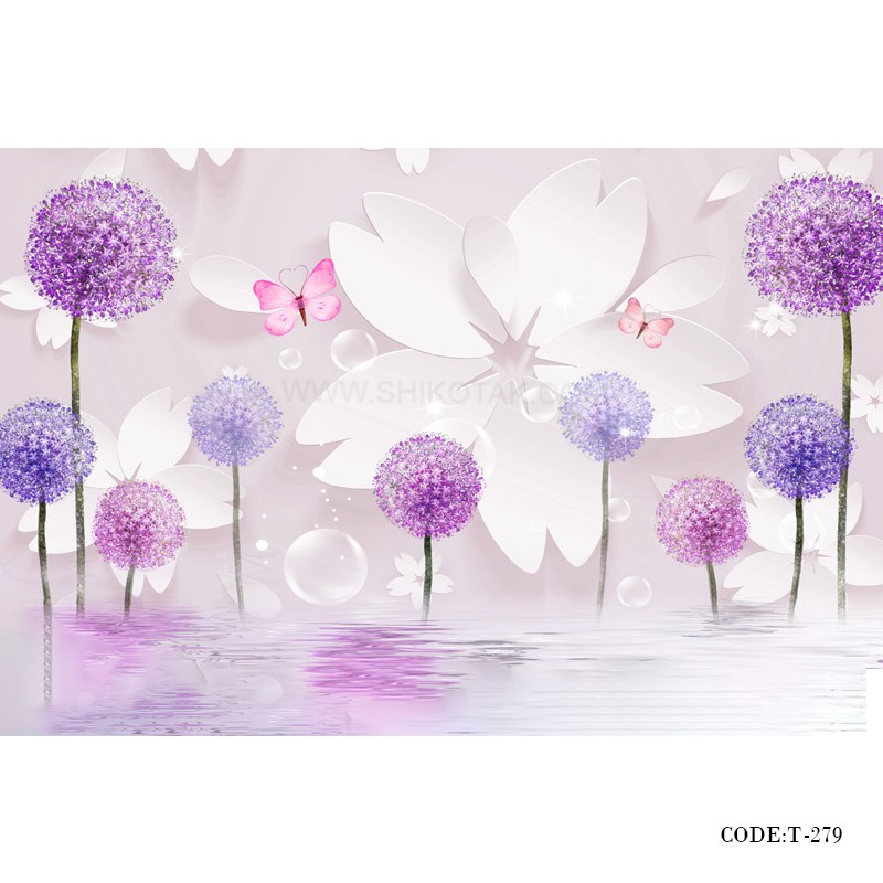 پوستر سه بعدی دیواری پارچه ای طرح قاصدک