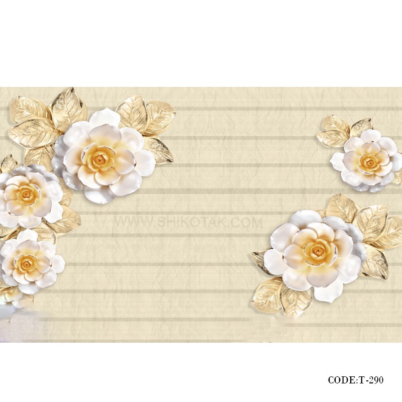 پوستر سه بعدی دیواری پارچه ای طرح گل بهار