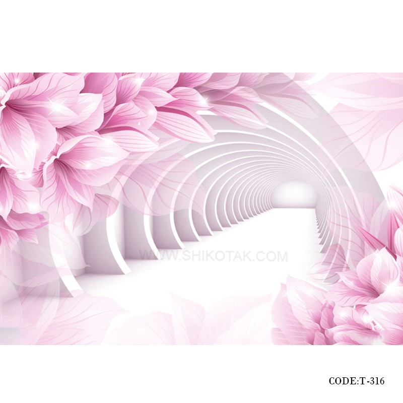 پوستر سه بعدی دیواری پارچه ای طرح باغ راه