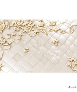 پوستر دیواری پارچه ای 3D طرح پروانه طلایی