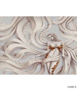 پوستر دیواری کاغذی 3D طرح گیسو پریشان