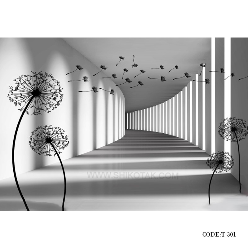 پوستر دیواری سه بعدی کاغذی طرح باد