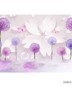 پوستر سه بعدی دیواری کاغذی طرح قاصدک