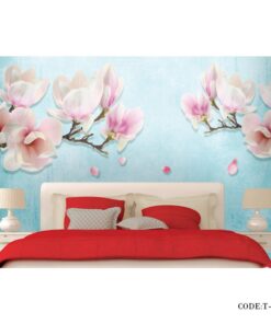 پوستر دیواری 3D کاغذی طرح شکوفه بهاری