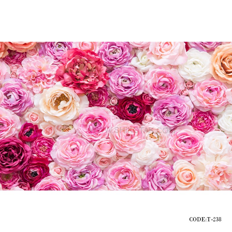 پوستر دیواری سه بعدی کاغذی طرح گل صورتی