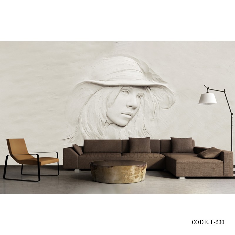 پوستر دیواری سه بعدی کاغذی طرح دخترک