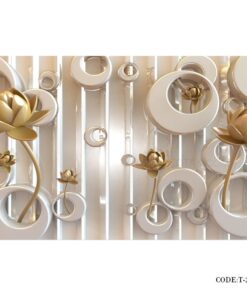 پوستر سه بعدی کاغذی دیواری طرح طلا