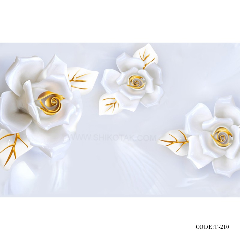 پوستر کاغذی 3D دیواری طرح رز