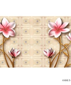 پوستر کاغذی دیواری 3D طرح شاخه گل