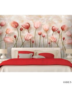 پوستر کاغذی 3D دیواری طرح لاله
