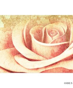 پوستر کاغذی دیواری سه بعدی طرح رز صورتی